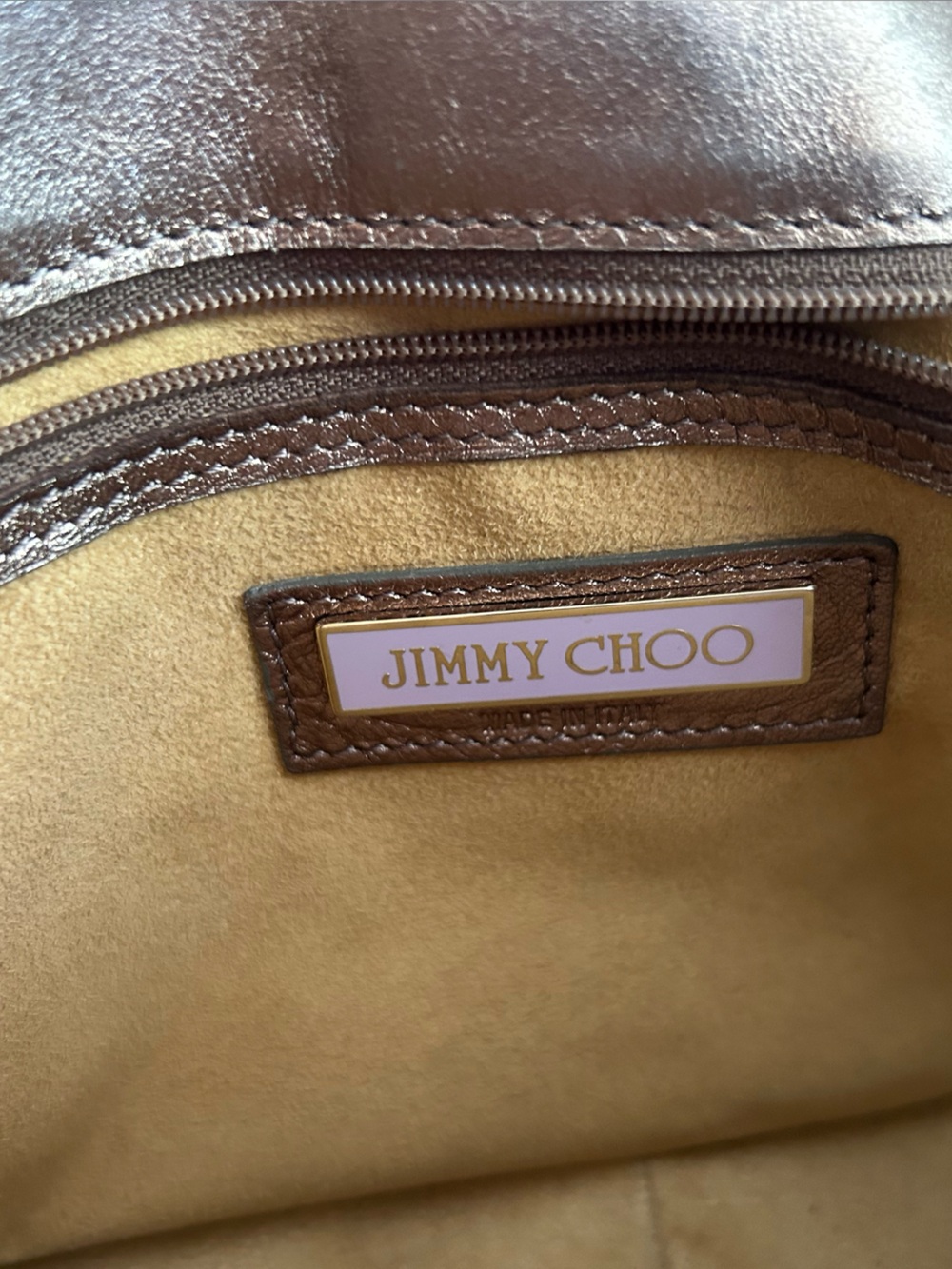 Jimmy Choo Classic Metallic Bronze Leather Tulita Hobo  Shoulder Bag - Picture 5 of 12